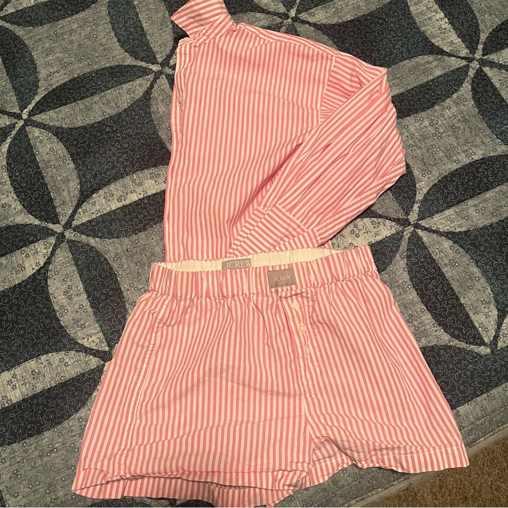J. Crew Poplin Boxer Shorts and Long Sleeve Shirt